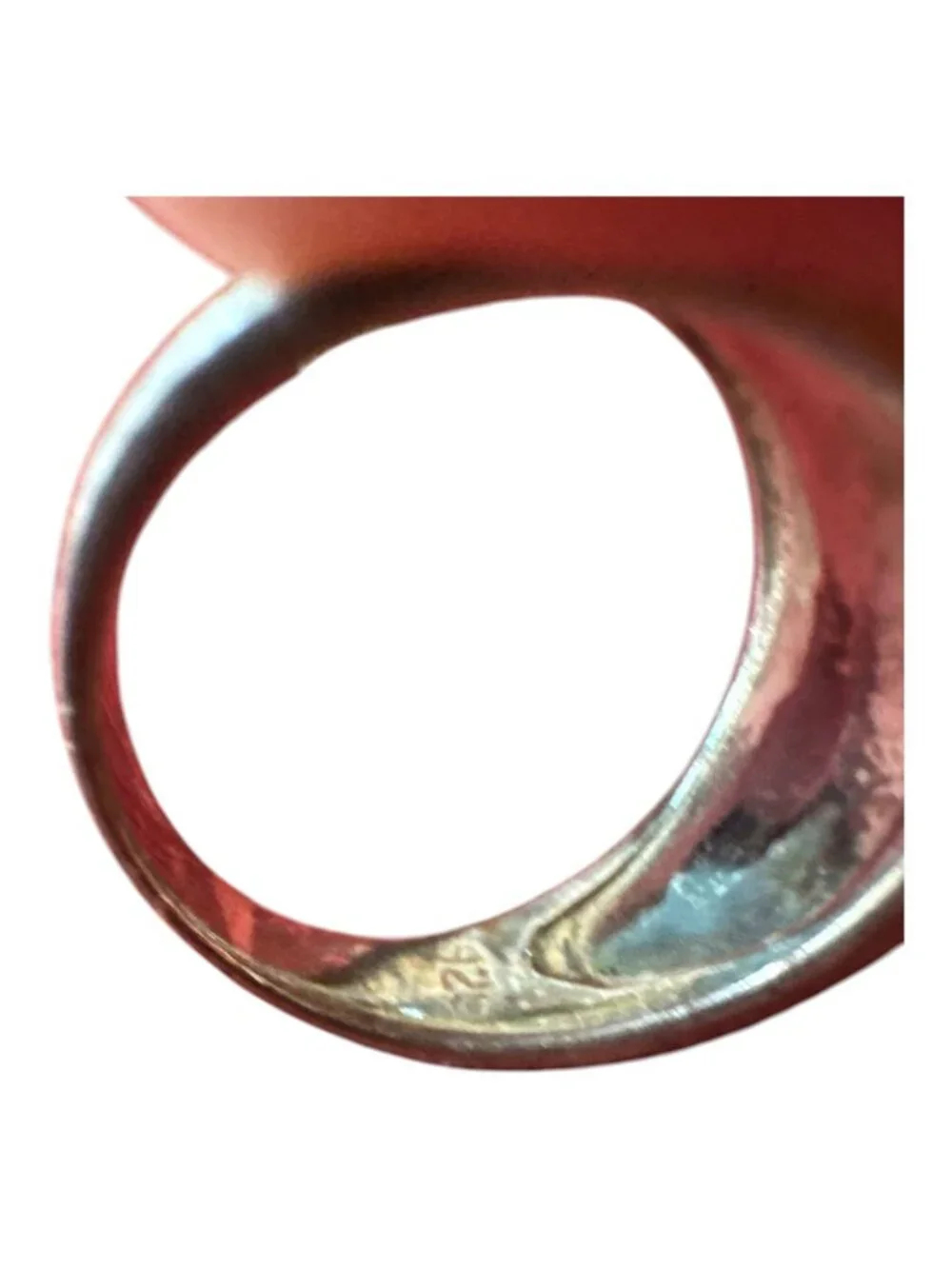 Vintage Sterling Silver Wide Band Ring Size 6 US Handmade Textured Design